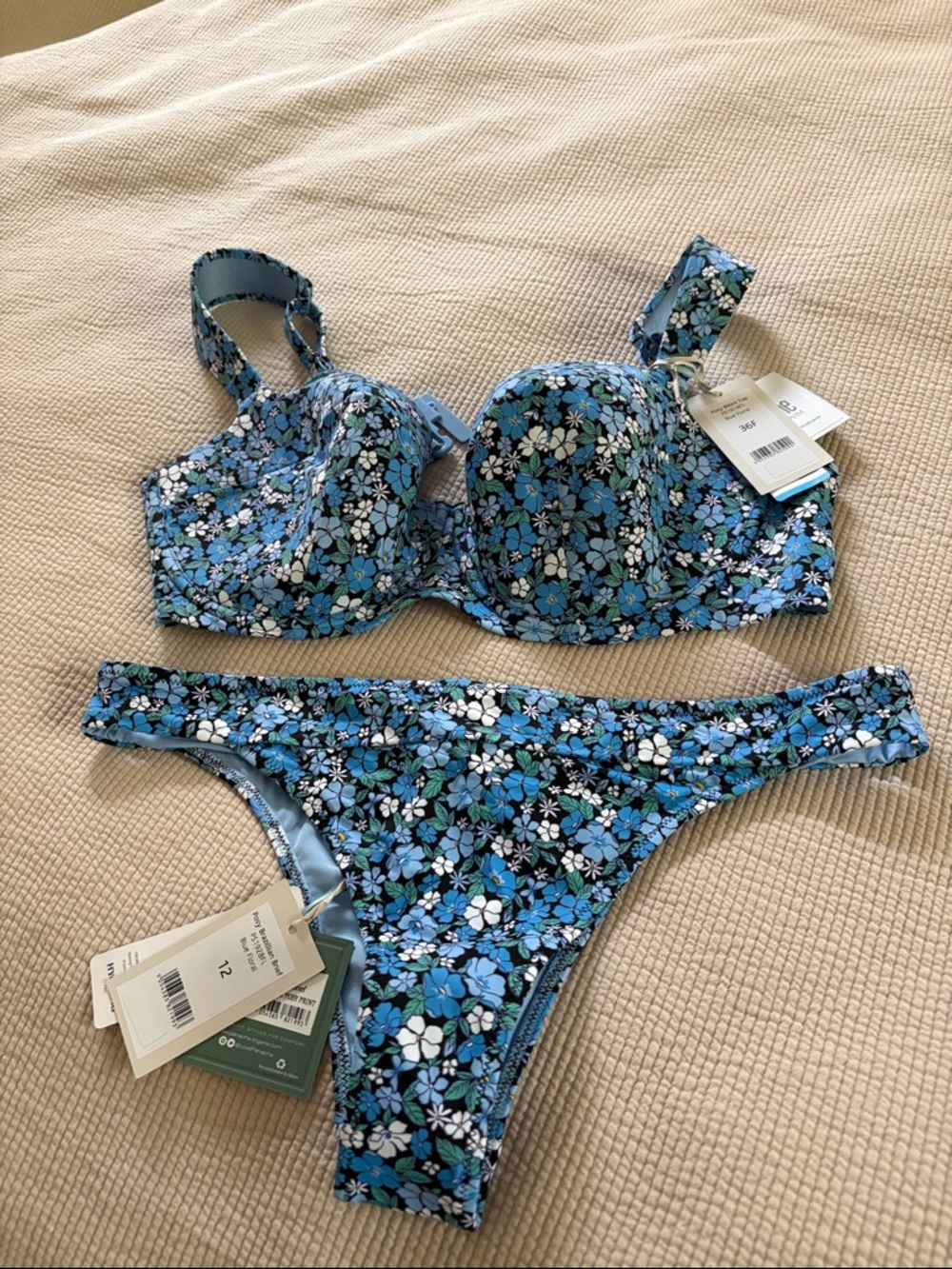 Bravissimo Blue Floral Two-Piece Bikini Set